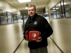 Jeff Crewe used MIKEY defibrillator to save student's life Jeff Crewe used MIKEY defibrillator to save student's life